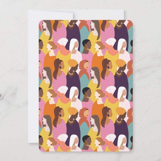 Convite Placa de saudação plana do dia de as mães (Frente)