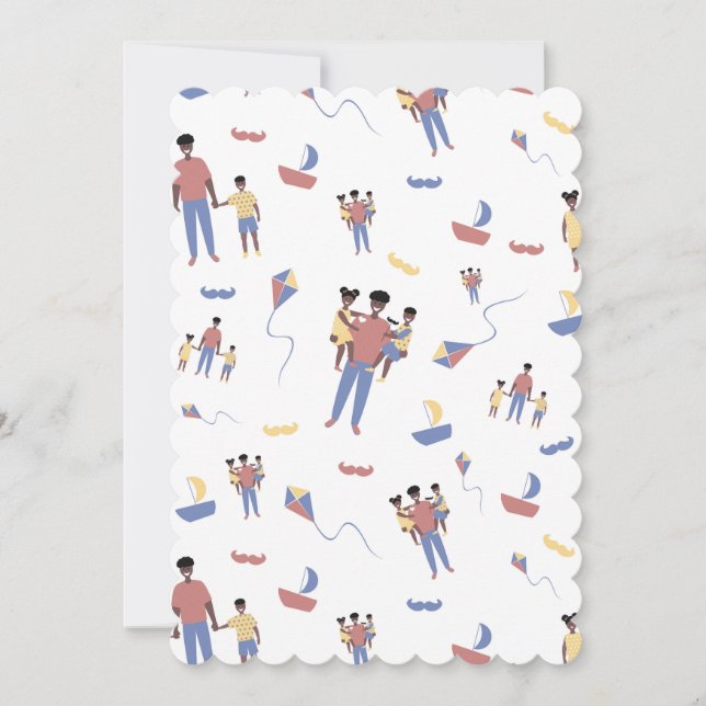 Convite Placa de saudação plana do dia de os pais (Frente)