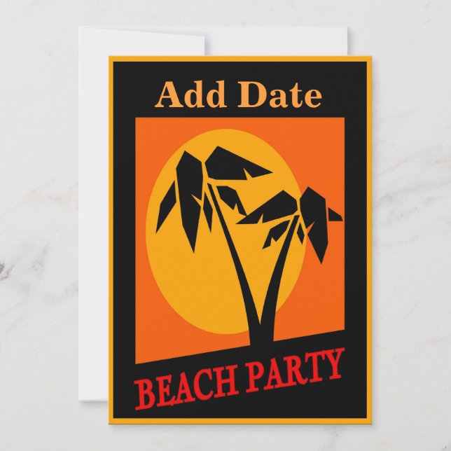 Convite Placa de Sinalização de Festa de Praia (Frente)