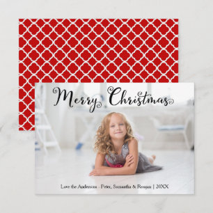 Convite Placa de Suportes de Fotografia Feliz Natal - 3x5C