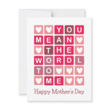 Placa de Trabalho de Dia de as mães Feliz