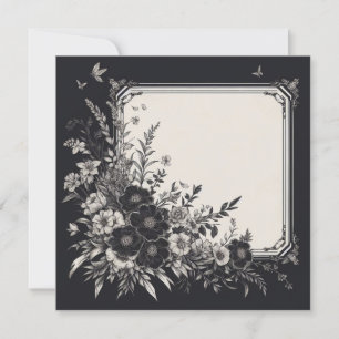 Convite Placa de Vazio personalizada - Modelo preto e bran