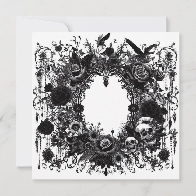 Convite Placa de Vazio personalizada - Modelo preto e bran (Frente)