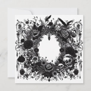 Convite Placa de Vazio personalizada - Modelo preto e bran