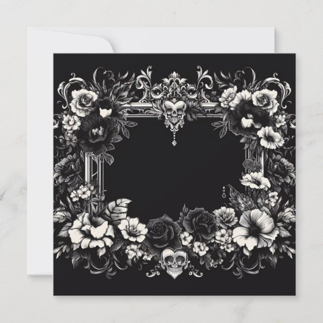 Convite Placa de Vazio personalizada - Modelo preto e bran (Frente)