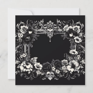 Convite Placa de Vazio personalizada - Modelo preto e bran