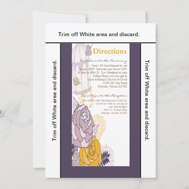 Convite Placa de vídeo com placa de direção 3,5x6 Rosa de  (Frente)