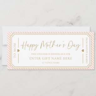 Convite Placa de Voucher de Presente de Dia de as mães Fel