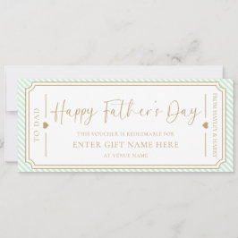 Convite Placa de Voucher de Presente para Dia de os pais F