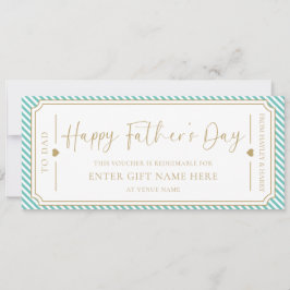 Convite Placa de Voucher de Presente para Dia de os pais F