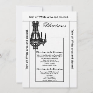 Convite Placa direcional 3,5x6 Crystal Chandelier Glitz Gl