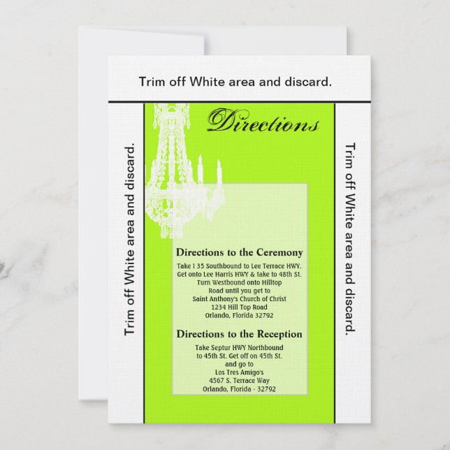 Convite Placa direcional 3,5x6 Crystal Chandelier Glitz Gl (Frente)