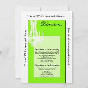 Convite Placa direcional 3,5x6 Crystal Chandelier Glitz Gl