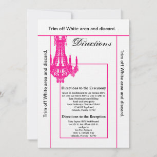 Convite Placa direcional 3,5x6 Crystal Chandelier Glitz Gl