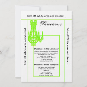 Convite Placa direcional 3,5x6 Crystal Chandelier Glitz Gl