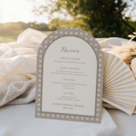 Convite Placa do menu do Chá de panela Trendy Cane Weave R