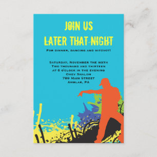 Convite Placa do Partido do Bar Mitzvah HIP HOP DANCE