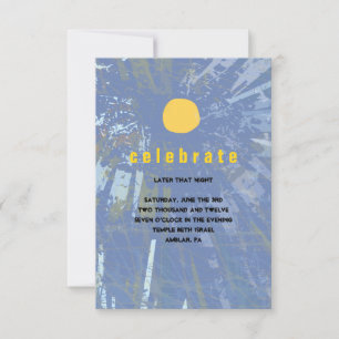 Convite Placa do partido Sunset Tree of Life Bar Bat Mitzv