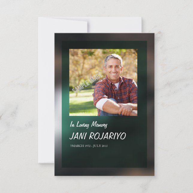 Convite Placa do programa funerário (Frente)