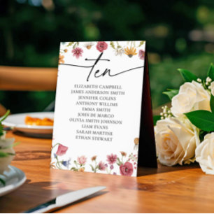 Convite Placa Floral Mesa Dez