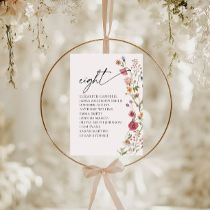 Convite Placa Floral Mesa Oito