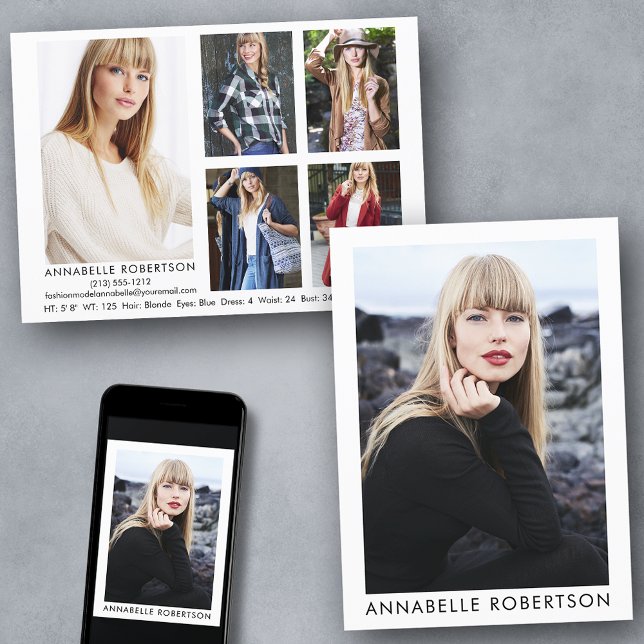 Convite Placa Fotográfica Comp do Ator 6 do Modelo Moderno (Customize to change background color, text size or text style. Available for prints and download.)