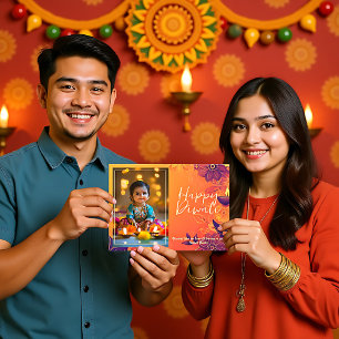 Convite Placa Glow & Giggles Diwali personalizável