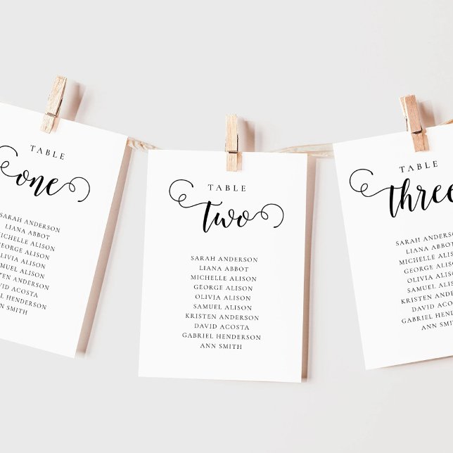 Convite Placa Gráfico de Número de Tabela Editável (Criador carregado)