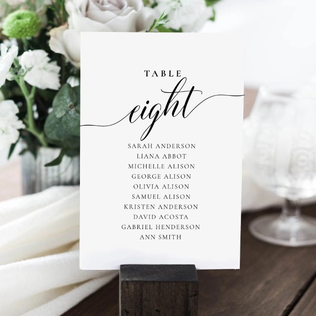 Convite Placa Gráfico de Oito Lugares Editável (Criador carregado)