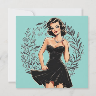 Convite Placa LBD sofisticada: clássica e refinada