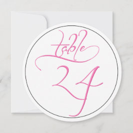 Convite Placa N.º 24 do Script de Caligrafia Rosa