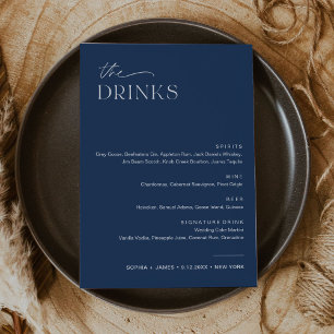 Convite Placa NEVE Marinho de Bar Drink 5x7