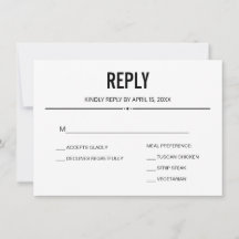 Placa Personalizada de Modelo de Resposta RSVP Sim