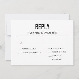 Convite Placa Personalizada de Modelo de Resposta RSVP Sim