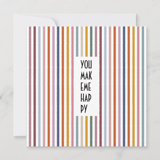 Convite Placa Personalizada de Traços Echo - Strips Multic (Frente)