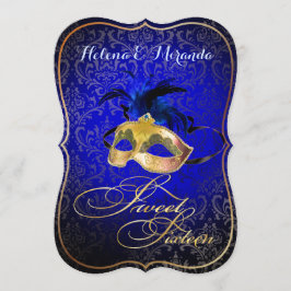 Convite Placa PixDezines Rossi Sweet 16 Mascarada/DIY