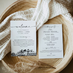 Convite Placa plana de Casamento Skyline Seattle 5x7