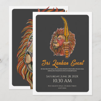 Convite Placa plana do Leão de Sinalizador do Sri Lanka