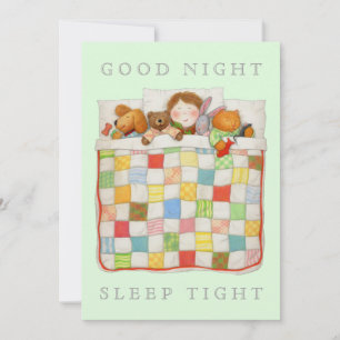 Convite Placa plana do Vazio COZY QUILT 5x7 - Verde