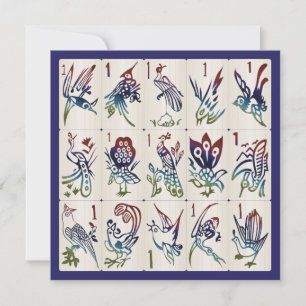 Convite Placa Plana Mah Jong One Bams