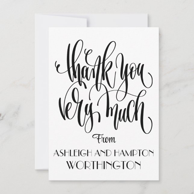 Convite Placa plana Obrigado (Frente)