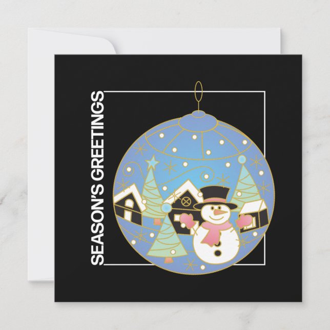 Convite Placa plana para riso de Natal (Frente)