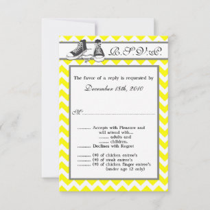 Convite Placa R.S.V.P. 3.5x5: tênis de adolescência dos tê