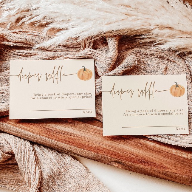 Convite Placa Raffle de fralda, Chá de fraldas Pumpkin de  (Criador carregado)