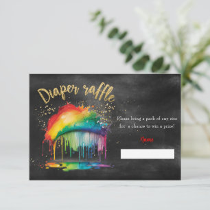 Convite Placa Raffle Fralda do Quadro-Chá de fraldas do Ar