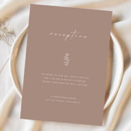 Convite Placa receptáculo de Recepção de casamento simples