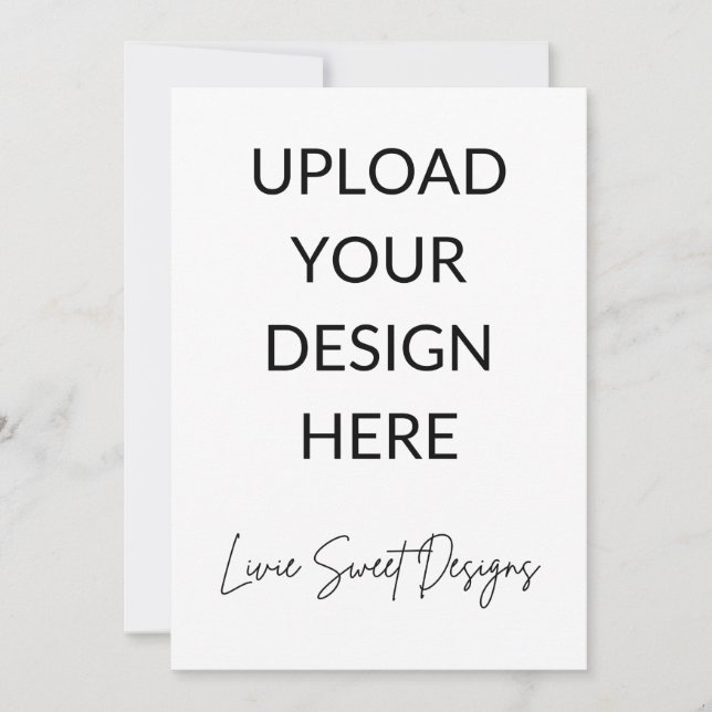 Convite Placa retrátil de 5" x 7" (Frente)