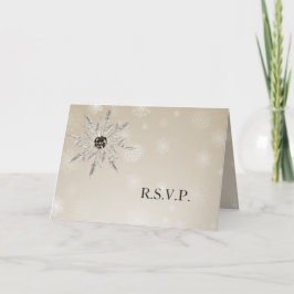 Convite placa rsvp casamento no inverno dourado prateado f