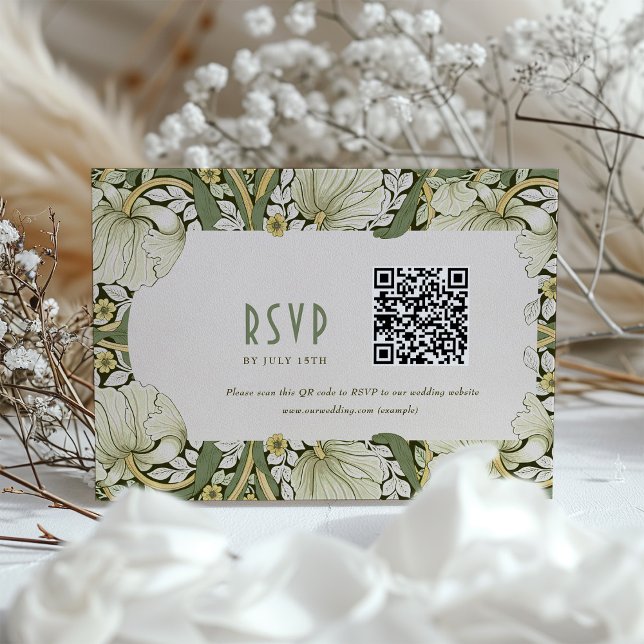 Convite Placa RSVP de Casamento de Arte Nouveau Elegante c (Criador carregado)