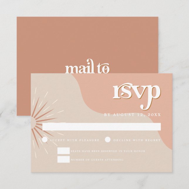 Convite Placa RSVP de Casamento de Casamento Themed 70 da  (Frente/Verso)